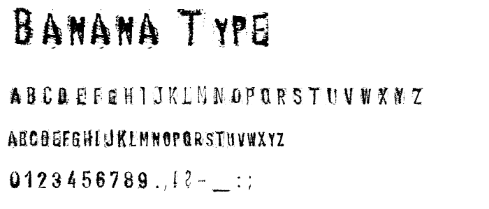 BANANA TYPE font